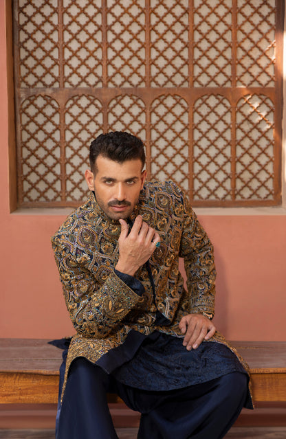 Shamsher – Blue Cascade Sherwani