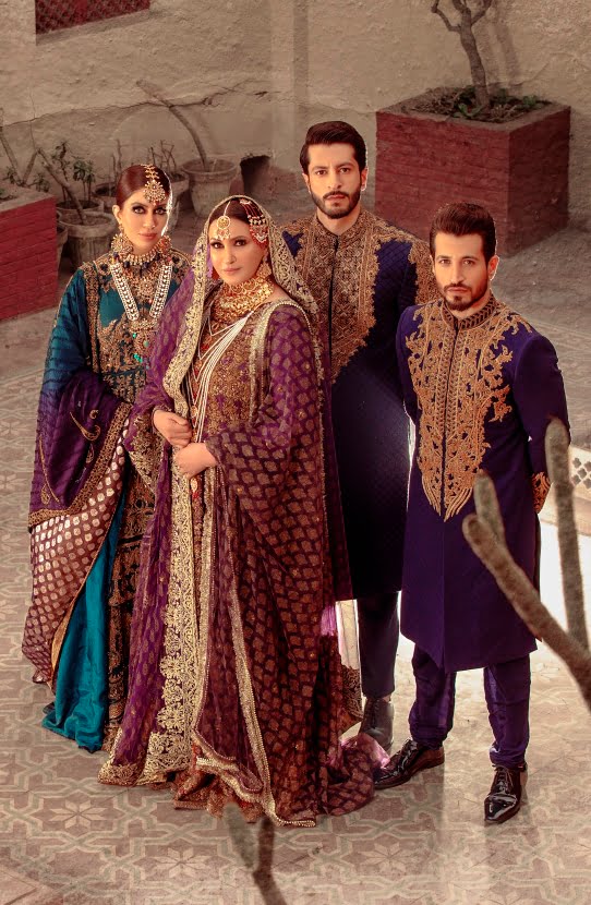 Embroidered Navy Blue Sherwani Paired with Raw Silk Pants