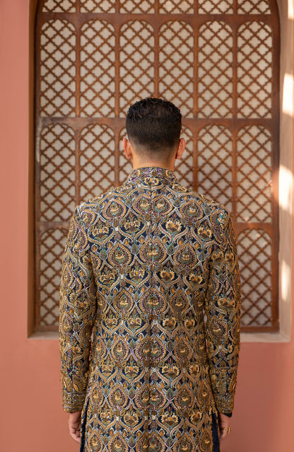 Shamsher – Blue Cascade Sherwani