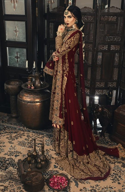 Red bridal dress by HSY