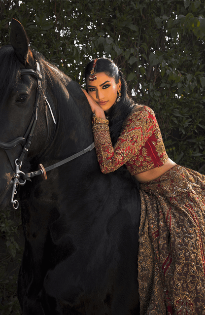 Raqs-e-Gul – Red Bridal Lehenga Set