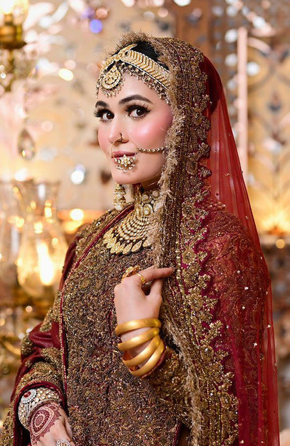 Bridal Fully Embellished Lehenga Choli with a Net Veil and Shawl