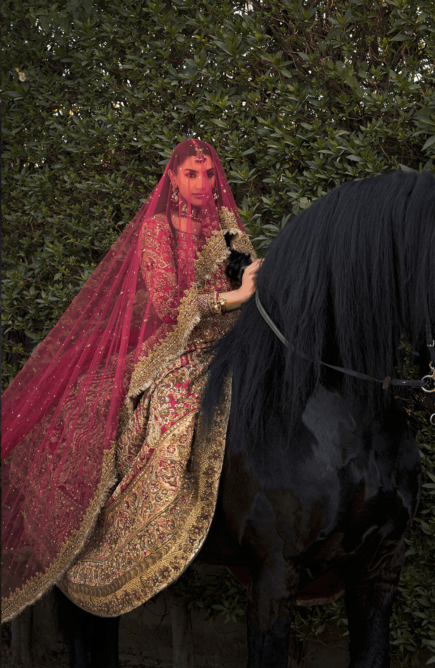 Raqs-e-Gul – Red Bridal Lehenga Set