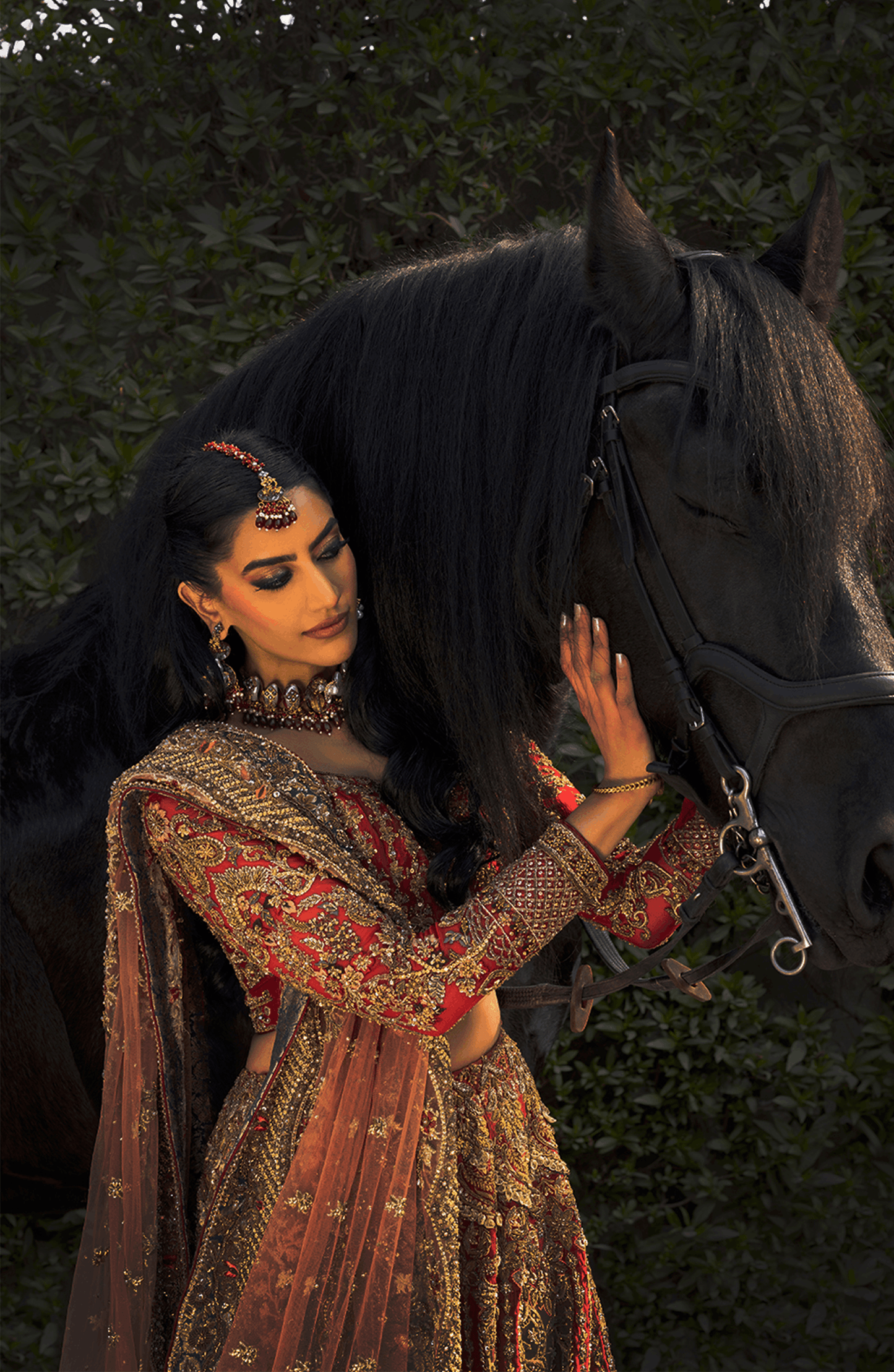 Raqs-e-Gul – Red Bridal Lehenga Set