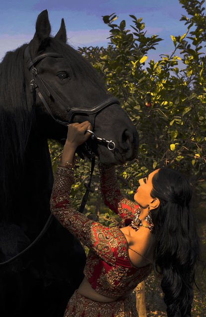 Raqs-e-Gul – Red Bridal Lehenga Set