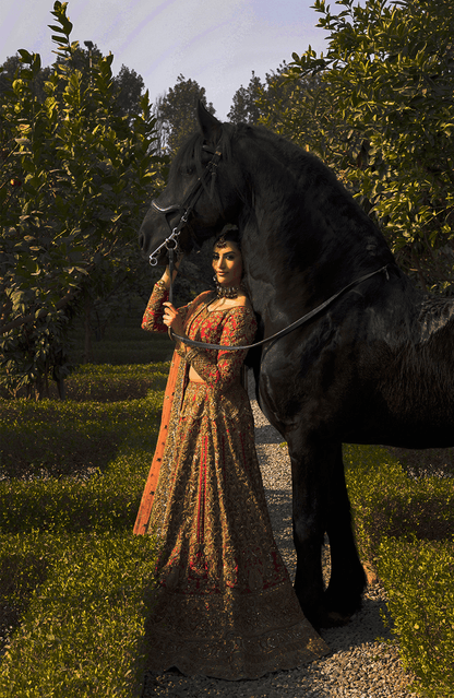 Raqs-e-Gul – Red Bridal Lehenga Set
