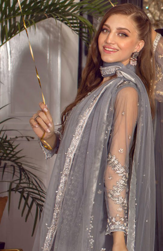 Front Open Shirt Paired with a Dupatta and Azar Pants