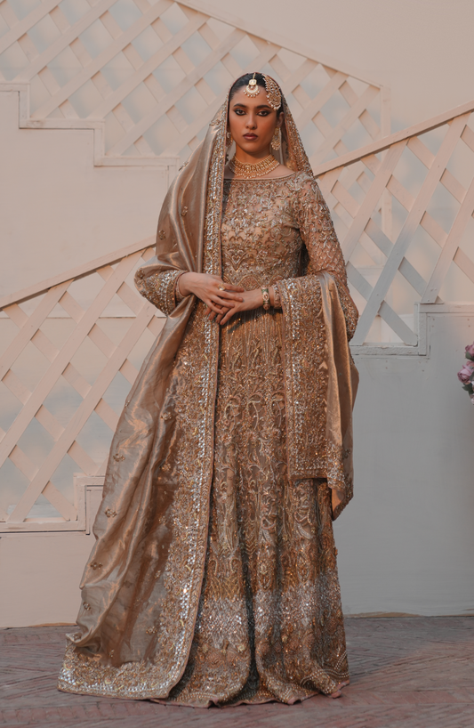 HSY Ghazal - Silver Grey Lehenga Choli 