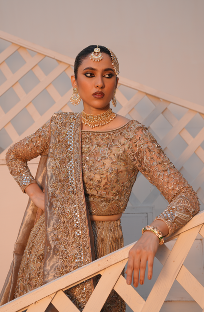 HSY Ghazal - Silver Grey Lehenga Choli 