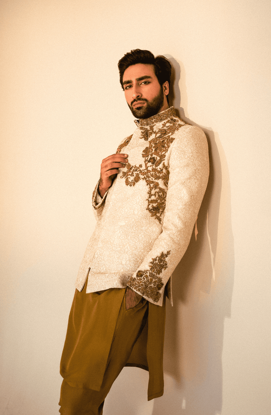 HSY pakistani designer prince coat design online for wedding groom