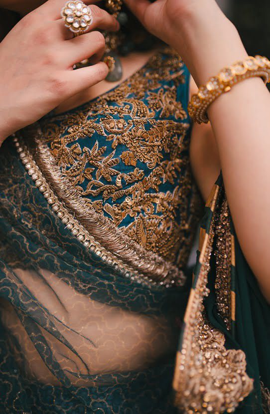 Bridal High-waisted Lehenga Paired with a Raw Silk Choli