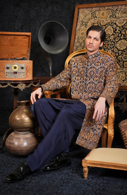 Shamsher – Blue Cascade Sherwani
