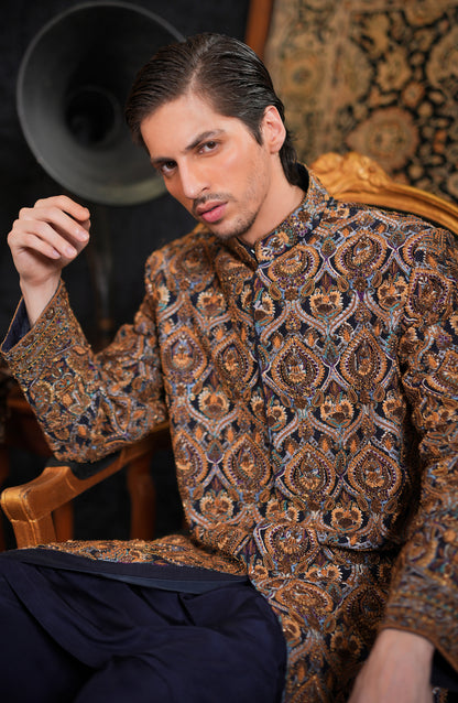 Shamsher – Blue Cascade Sherwani