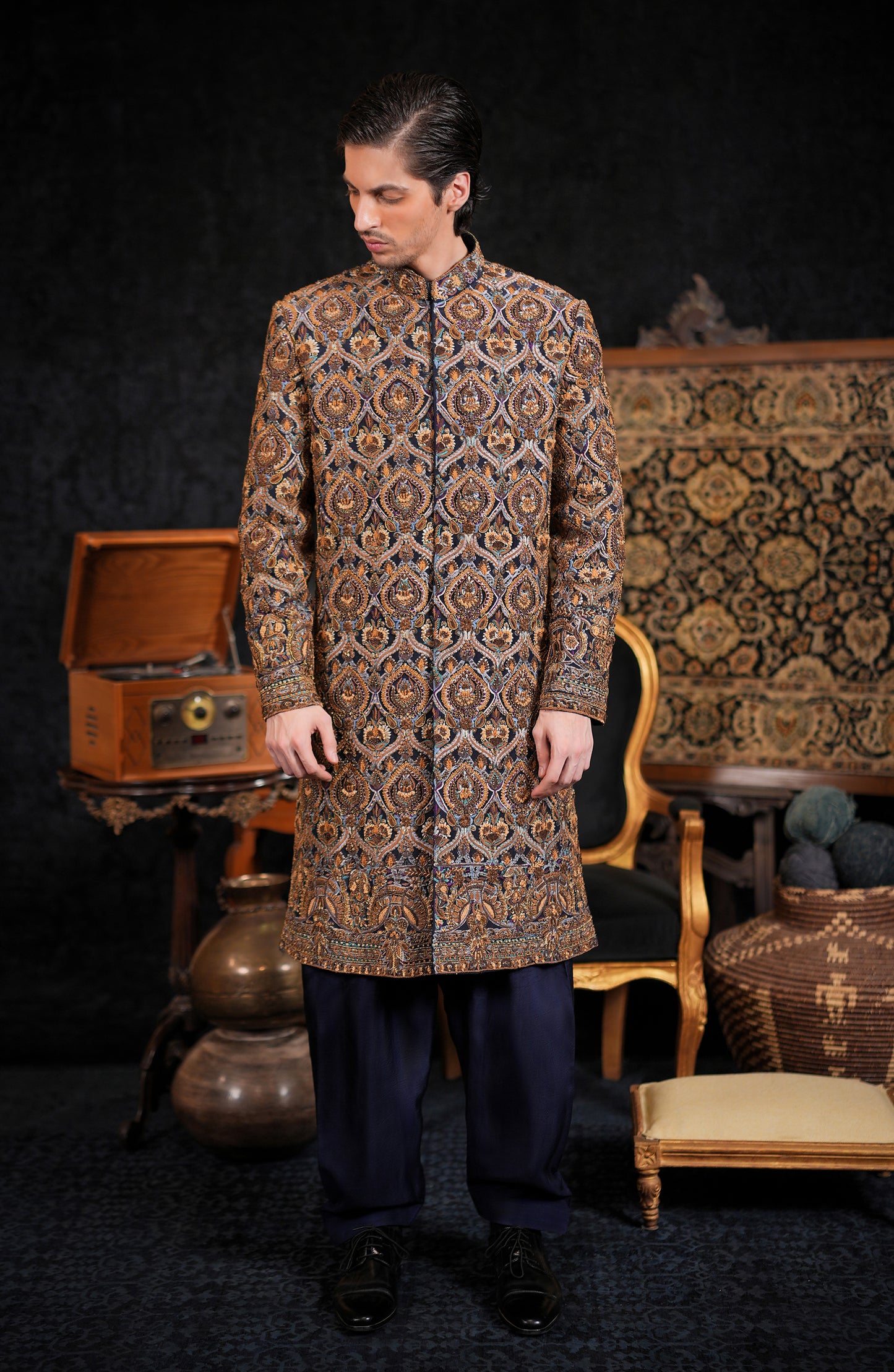 Shamsher – Blue Cascade Sherwani