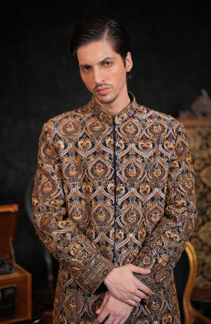 Shamsher – Blue Cascade Sherwani