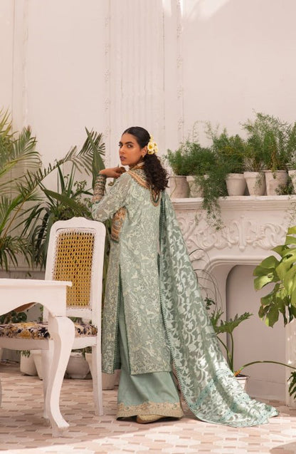 Embroidered Shirt Paired with Azar Pants and Plachi Dupatta