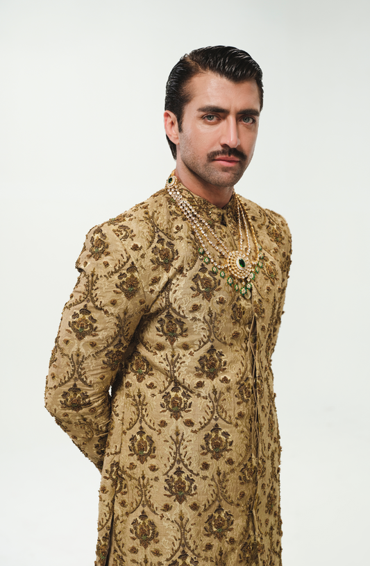 Aimal Khan wearing Sherwani, Kurta and Shalwar.