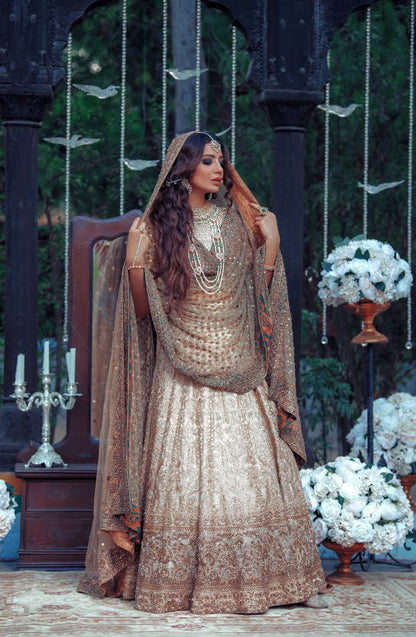 Bridal Traditional Handcrafted Lehenga Choli Paired with a Dupatta