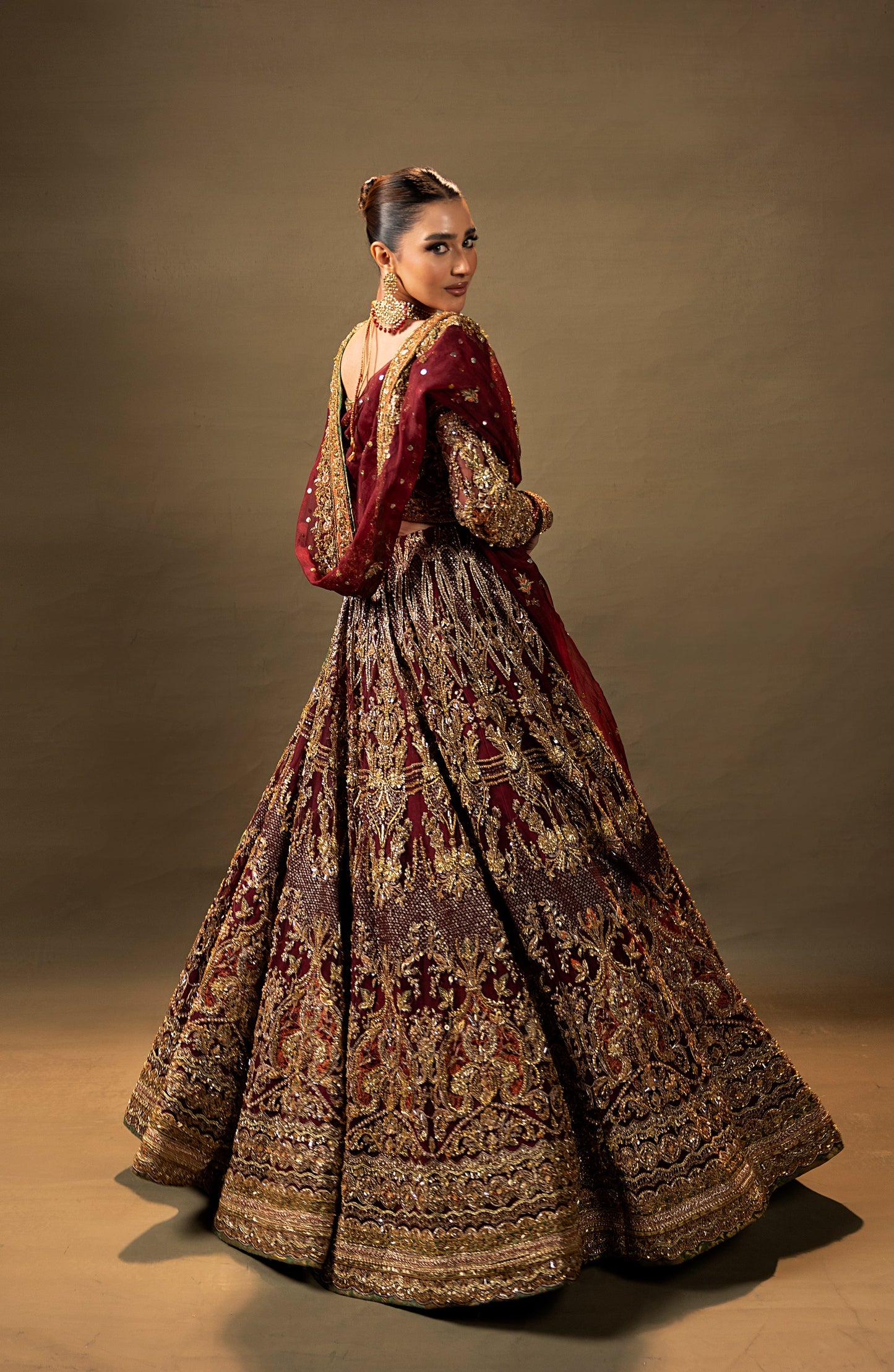 Deluxe 01 – HSY Red Ensemble with Embellished Details