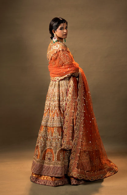 Deluxe 04 – Rust Orange Formal Pishwas Set