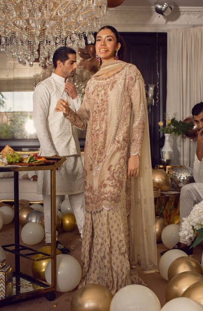 Embellished Shirt Paired with a Dupatta and Palazzo Pants