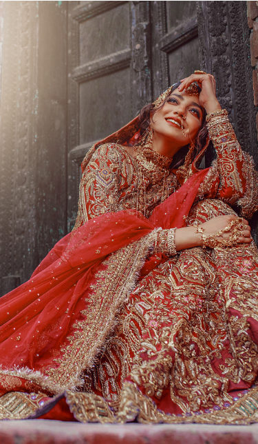 HSY | red bridal dress 