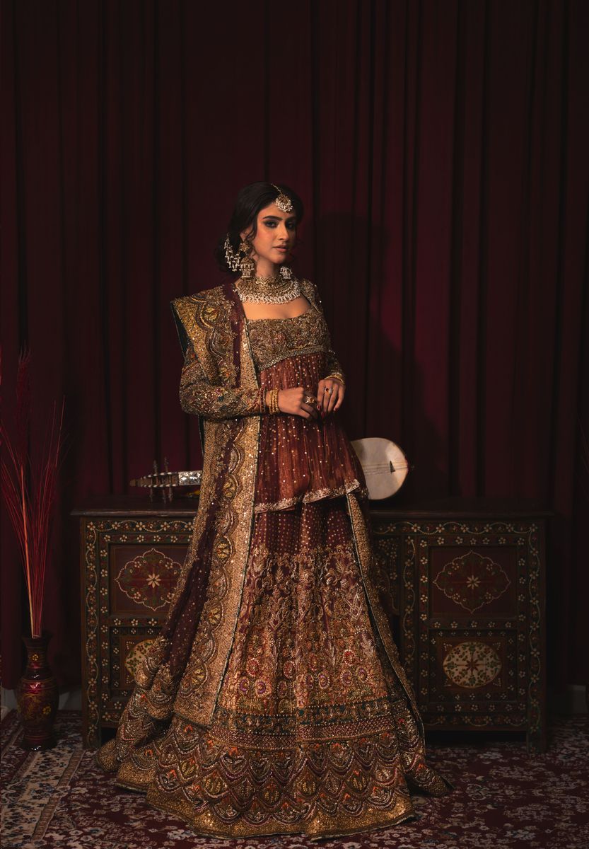 Shalimar Red – Tissue Bridal Ensemble - photo 2