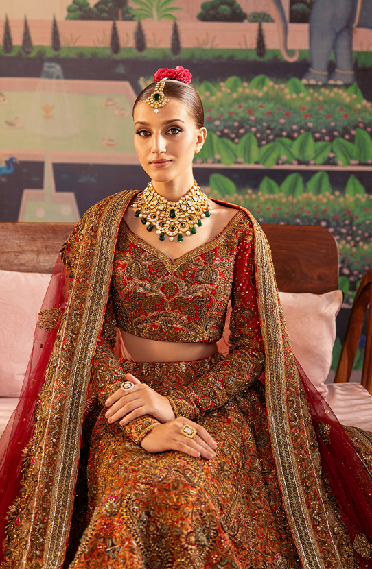 Buy Indian Bridal Lehenga Choli | Designer Wedding Lehengas Online UK: Red