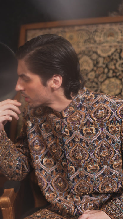Shamsher – Blue Cascade Sherwani