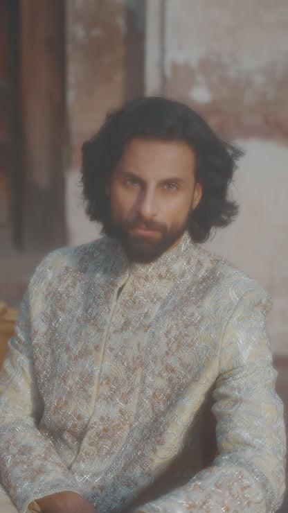 Shershah - Regal Light Beige Sherwani