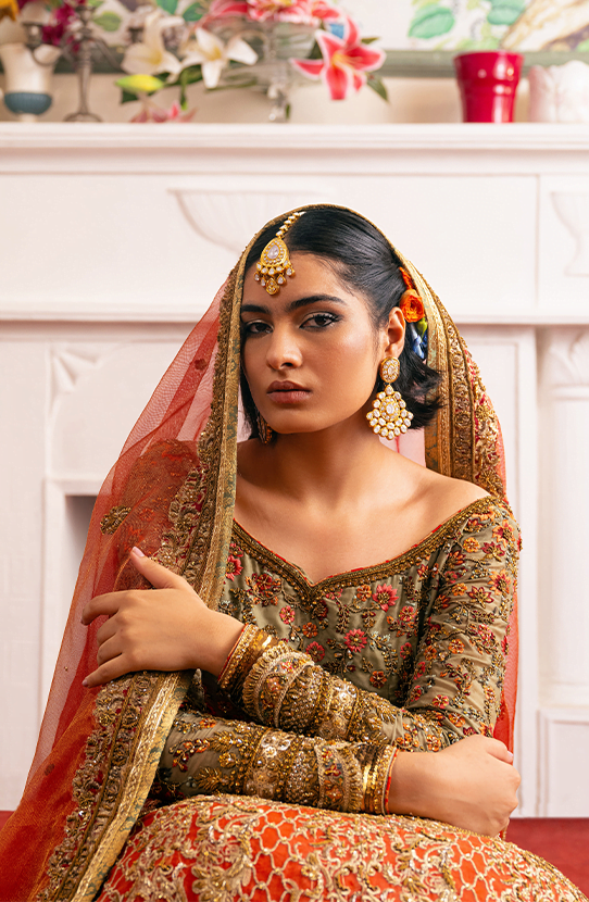 Elegant Bridal dress in pakistan by HSY