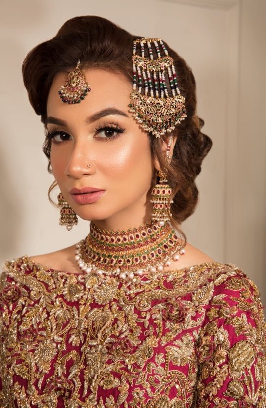 Bridal Mermaid Silhouette with an Attached Cape Paired with Lehenga-Close-up of embroidery on Zarina Mermaid Lehenga outfit