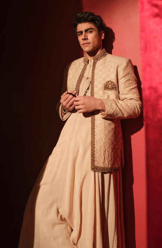 Handcrafted Prince Coat with a Rajasthani Kurta and Pajama