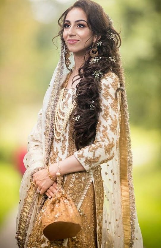 Traditional Shirt Paired with Farshi Dhaka Pants and Dupatta-Front view of Ombretta Traditional Shirt with Farshi Dhaka Pants and Dupatta